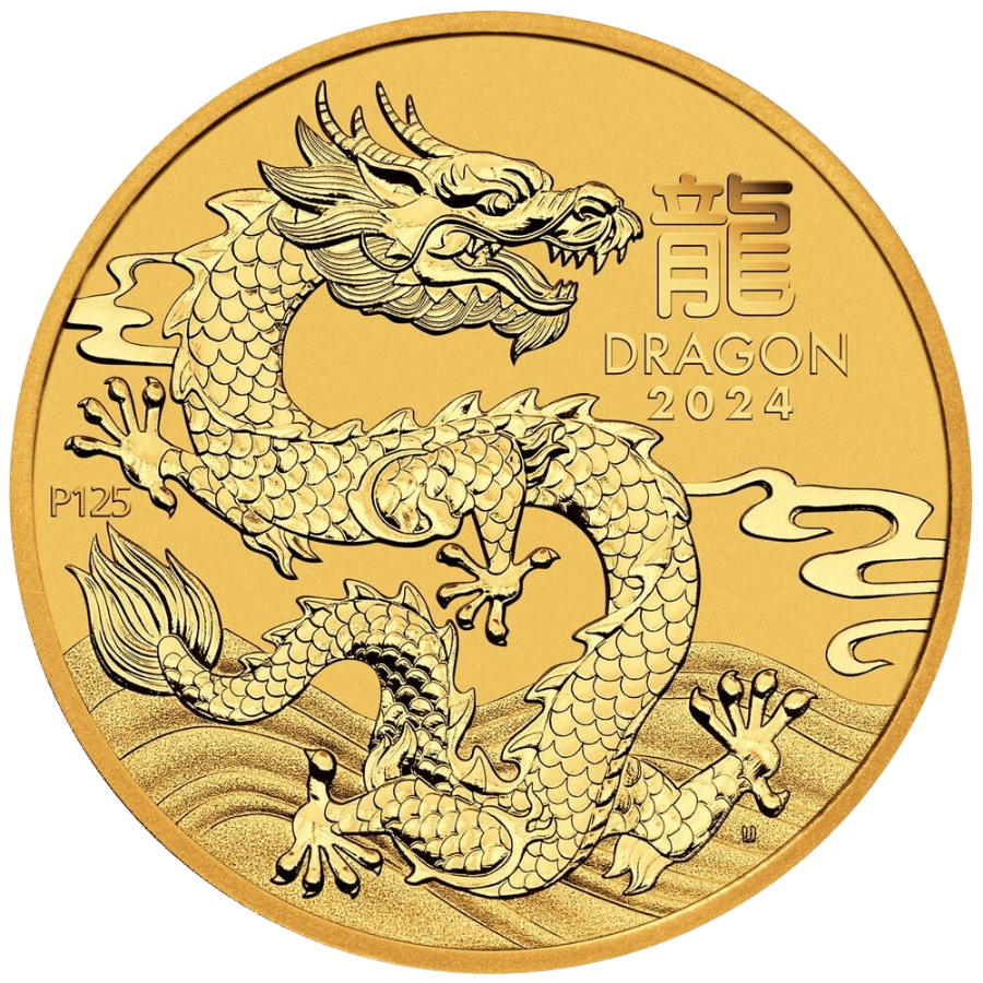 2024 1oz Lunar Series III Year of the Dragon Gold Bullion Coin